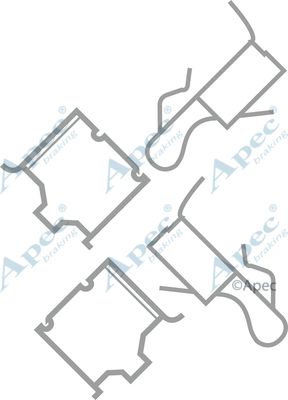 APEC BRAKING Lisakomplekt, ketaspiduriklotsid KIT275